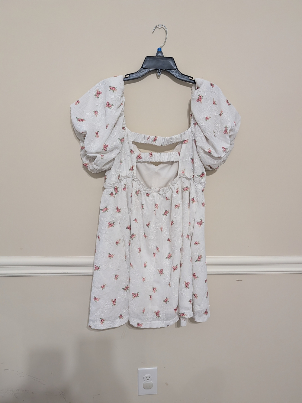 Altar'd State Ivory Dress with  Pink Floral Print With Pockets - Picture 8 of 11